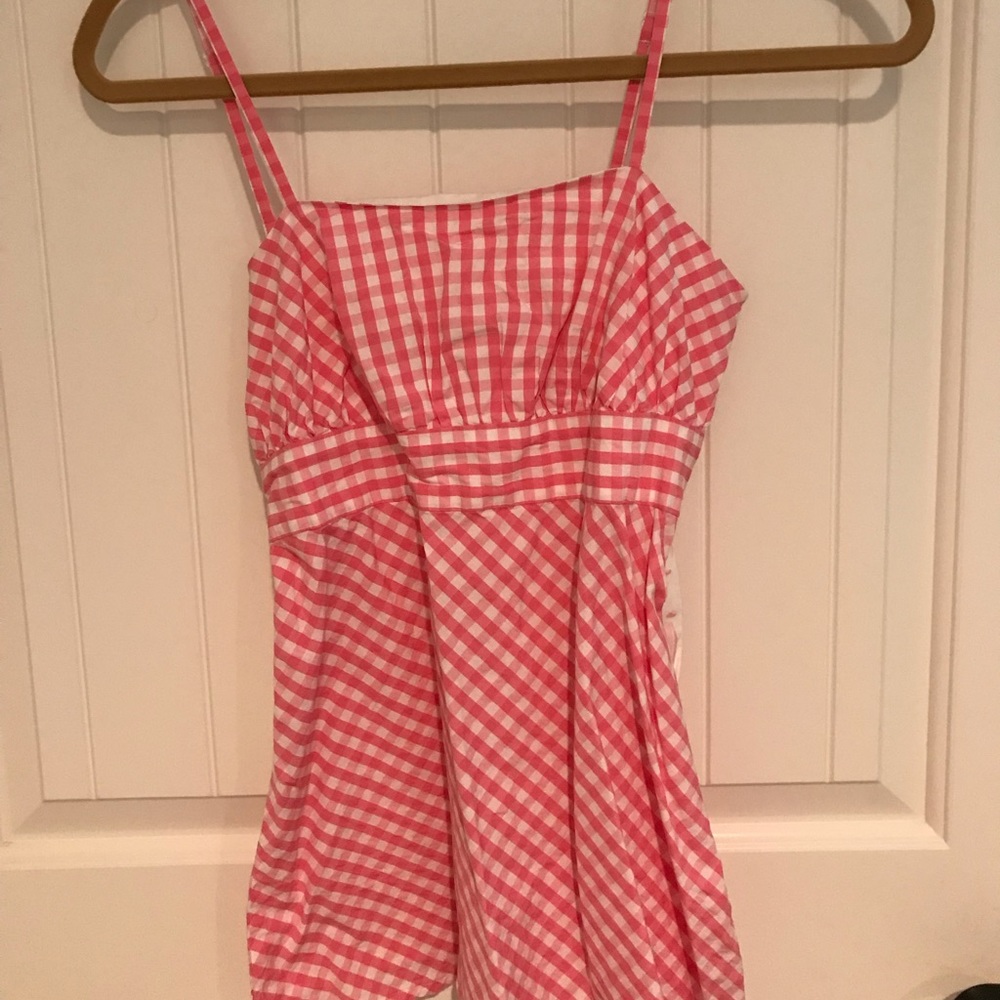 Vineyard Vines Pink Gingham Top